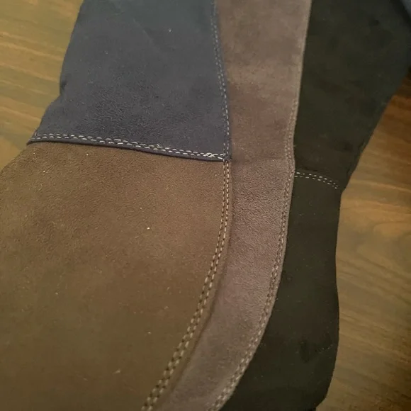 Ashley Stewart multi color suede like boots size 9W. - Picture 2 of 4